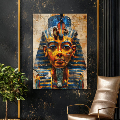 Antik Mısır Firavun Maskesi Cam Tablo