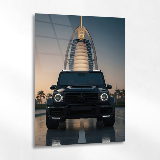 Mercedes G Serisi Cam Tablo – Dubai Burj Al Arab Sahnesi