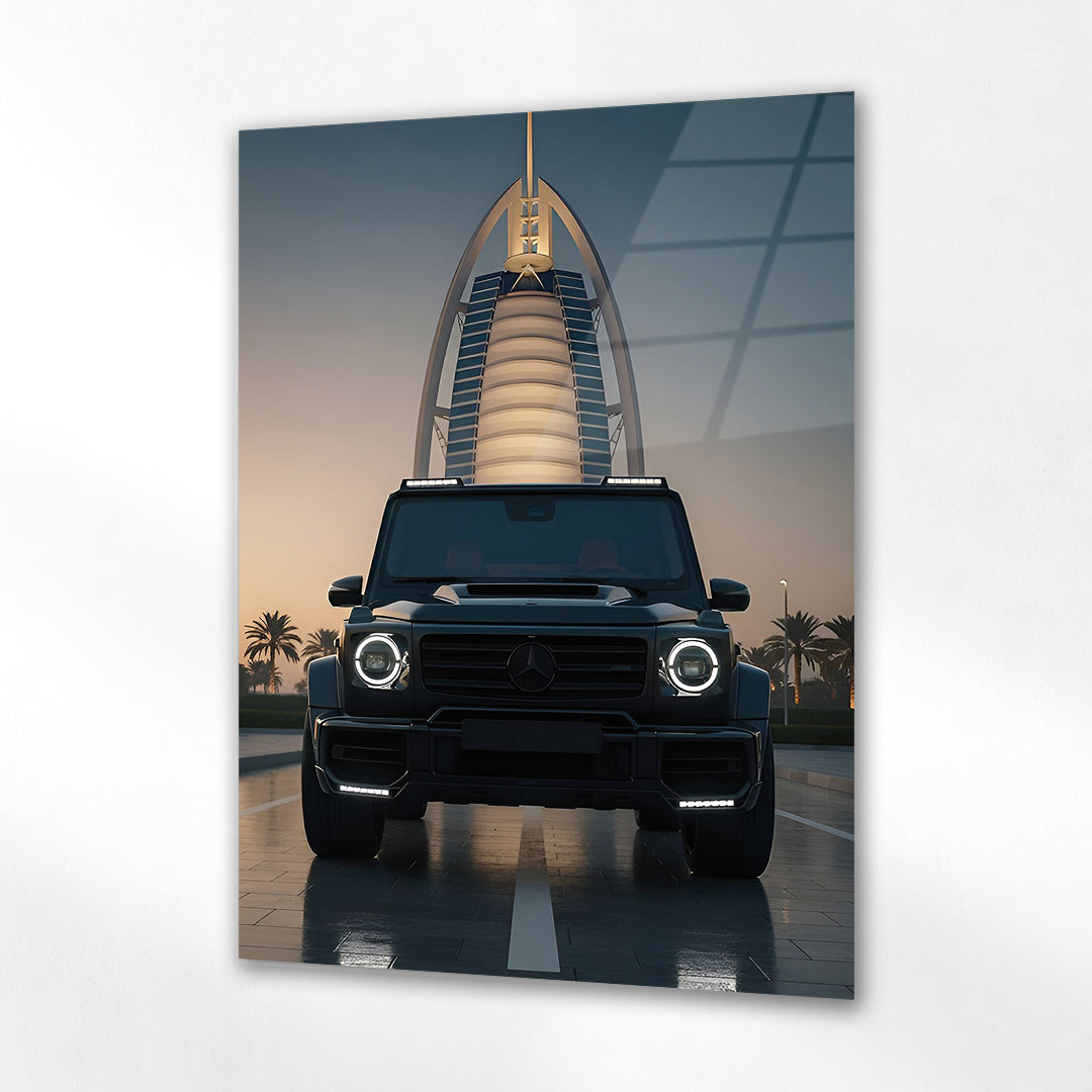 Mercedes G Serisi Cam Tablo – Dubai Burj Al Arab Sahnesi