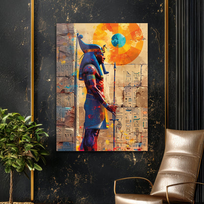 Antik Mısır Ra Güneş Tanrısı Cam Tablo