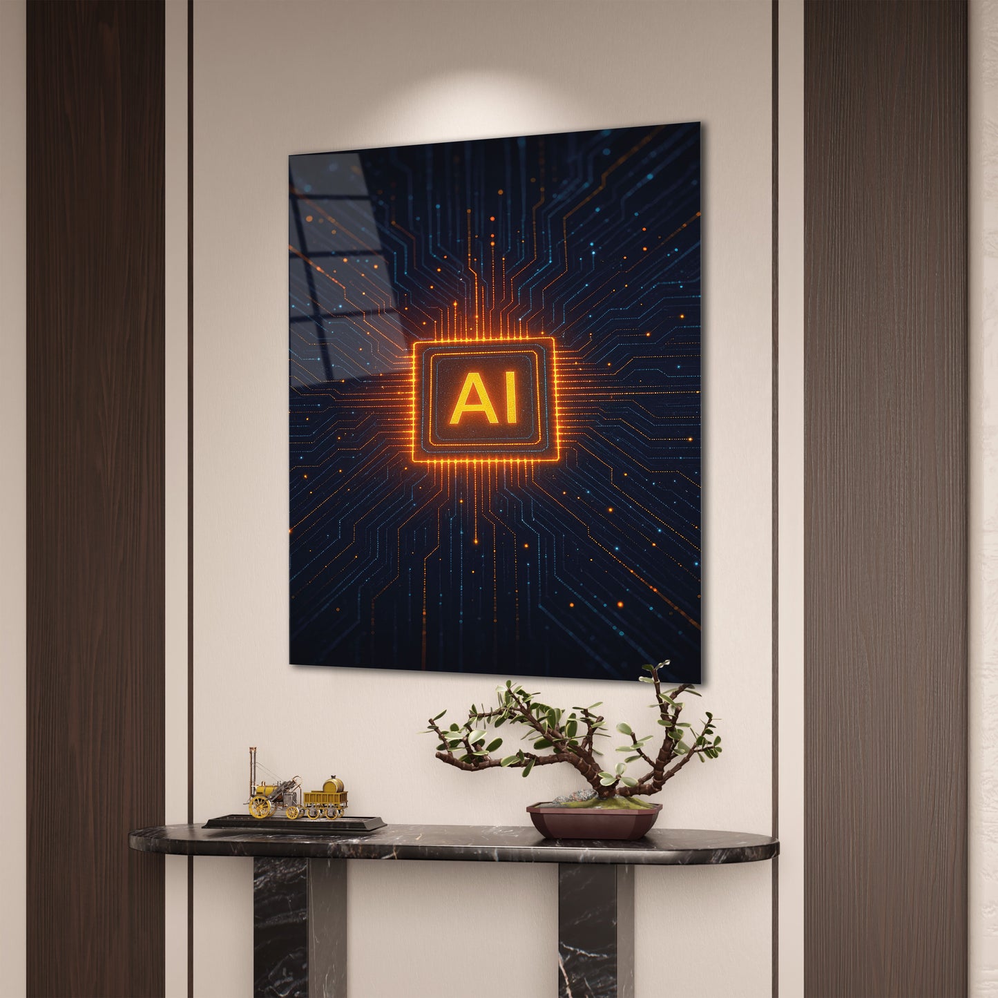 Yapay Zeka Teknolojisi Cam Tablo – AI Çip Tasarımı