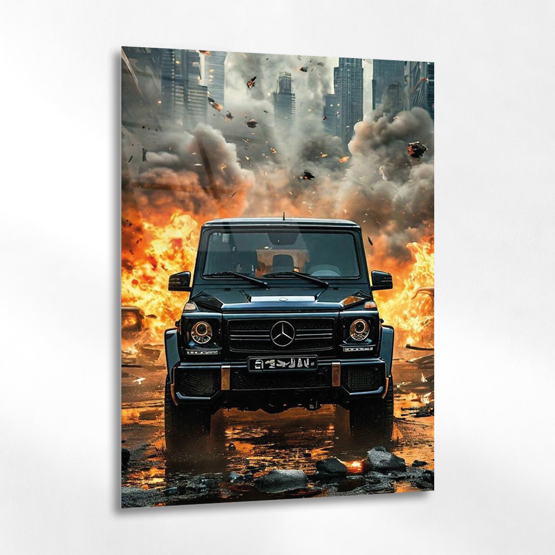 Mercedes G Serisi Cam Tablo – Aksiyon ve Patlama Sahnesi