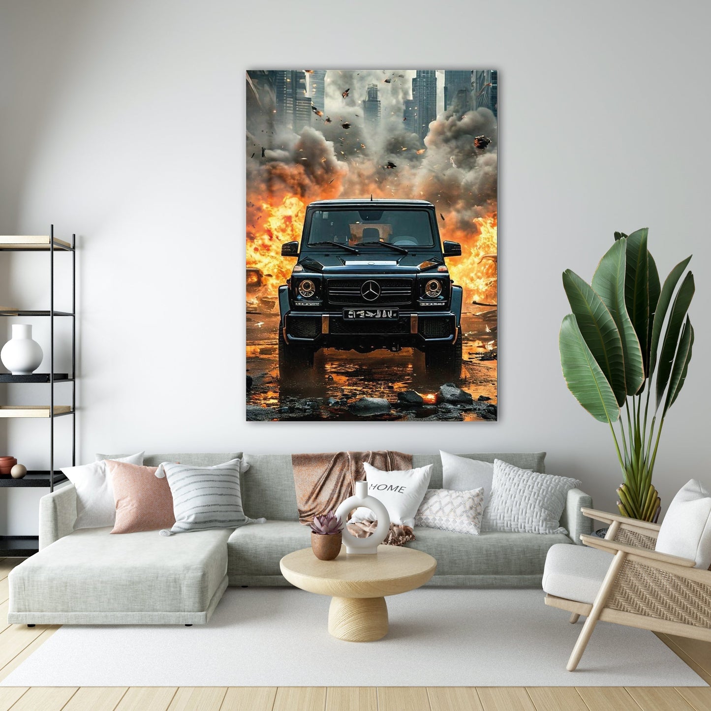 Mercedes G Serisi Cam Tablo – Aksiyon ve Patlama Sahnesi