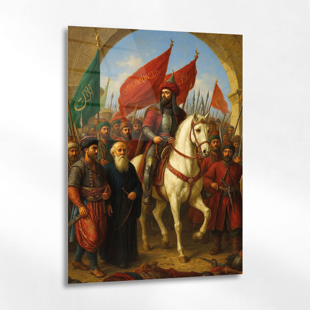 Fatih Sultan Mehmet İstanbul’un Fethi Tarihi Cam Tablo