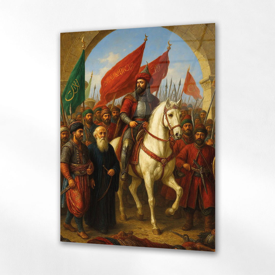 Fatih Sultan Mehmet İstanbul’un Fethi Tarihi Cam Tablo
