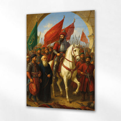 Fatih Sultan Mehmet İstanbul’un Fethi Tarihi Cam Tablo