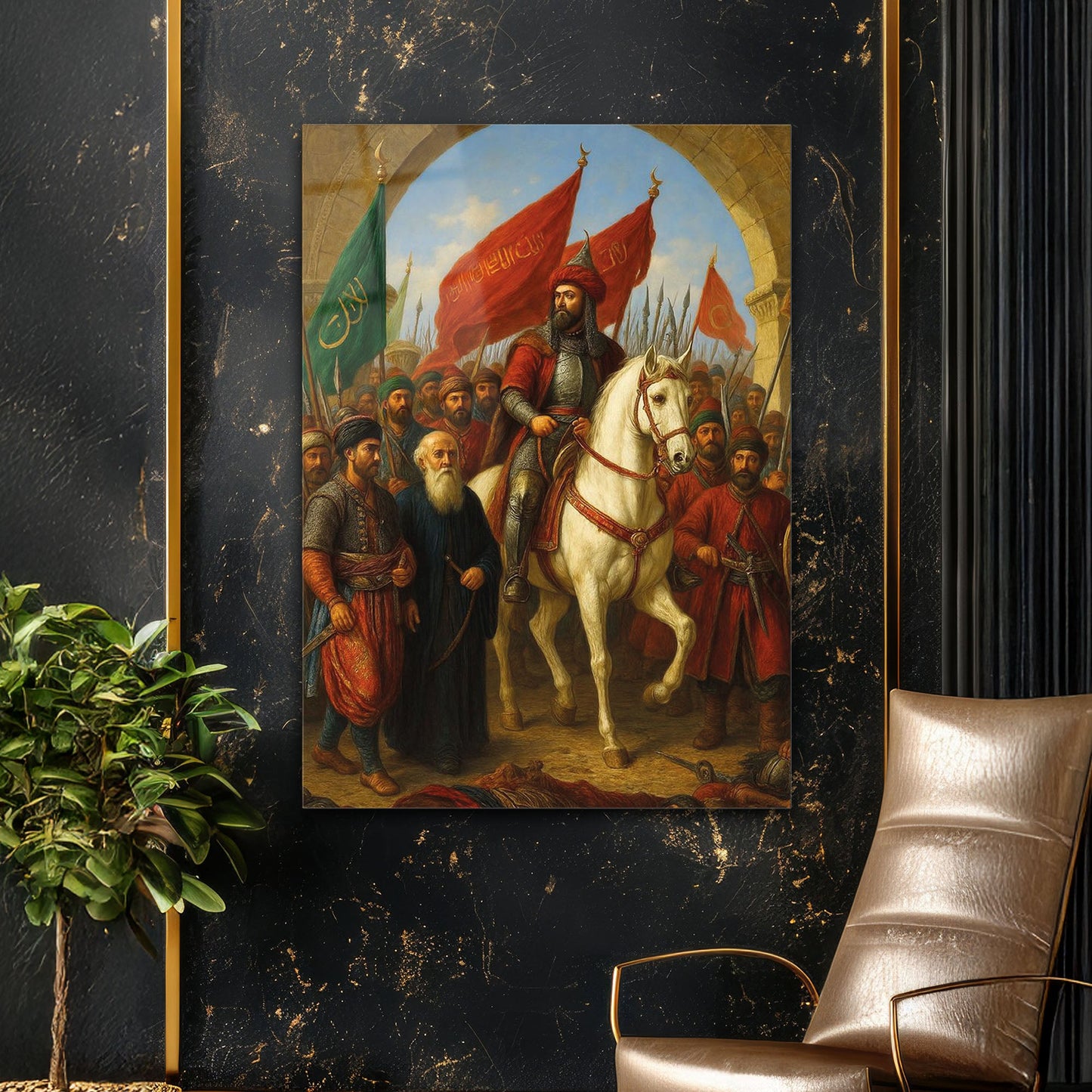 Fatih Sultan Mehmet İstanbul’un Fethi Tarihi Cam Tablo