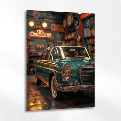 Vintage Mercedes Garaj Cam Tablo