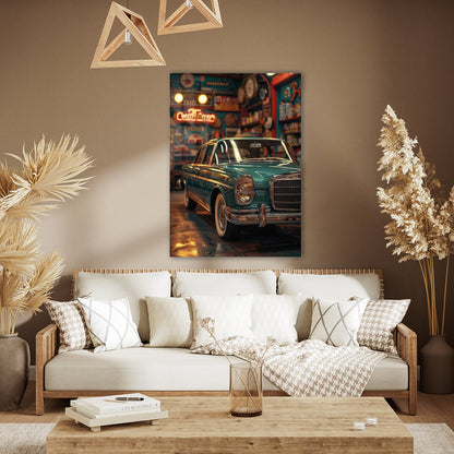 Vintage Mercedes Garaj Cam Tablo