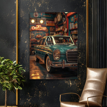 Vintage Mercedes Garaj Cam Tablo