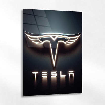 Tesla Cam Tablo – Elektrikli Otomobil Logo Tasarımı