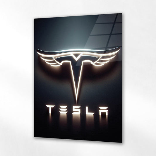 Tesla Cam Tablo – Elektrikli Otomobil Logo Tasarımı