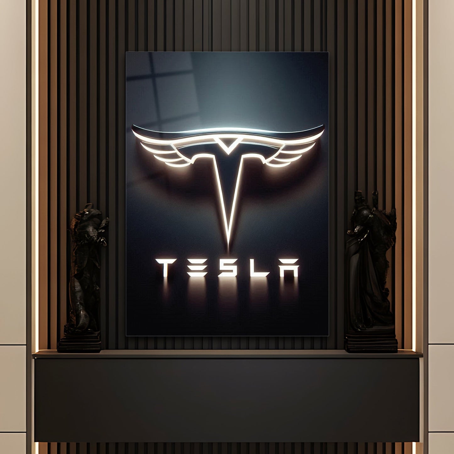 Tesla Cam Tablo – Elektrikli Otomobil Logo Tasarımı
