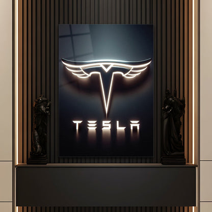 Tesla Cam Tablo – Elektrikli Otomobil Logo Tasarımı