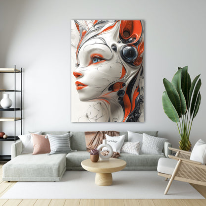 Akışkan Ruh - 4 mm Temperli Cam Tablo - Ev, ofis dekorasyon