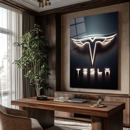 Tesla Cam Tablo – Elektrikli Otomobil Logo Tasarımı