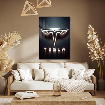 Tesla Cam Tablo – Elektrikli Otomobil Logo Tasarımı
