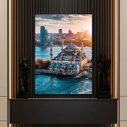 Boğaz Manzaralı İstanbul Cami Cam Tablo