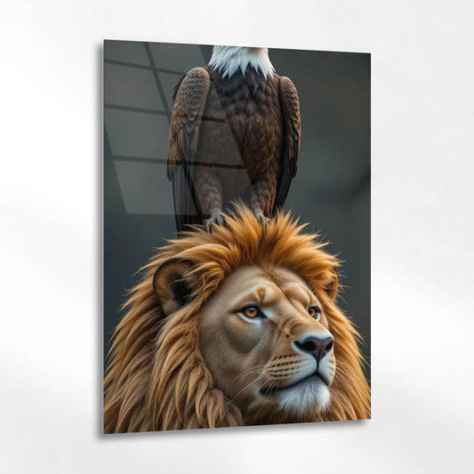 Aslan ve Kartal Zirve Cam Tablo