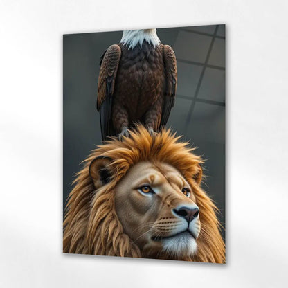 Aslan ve Kartal Zirve Cam Tablo