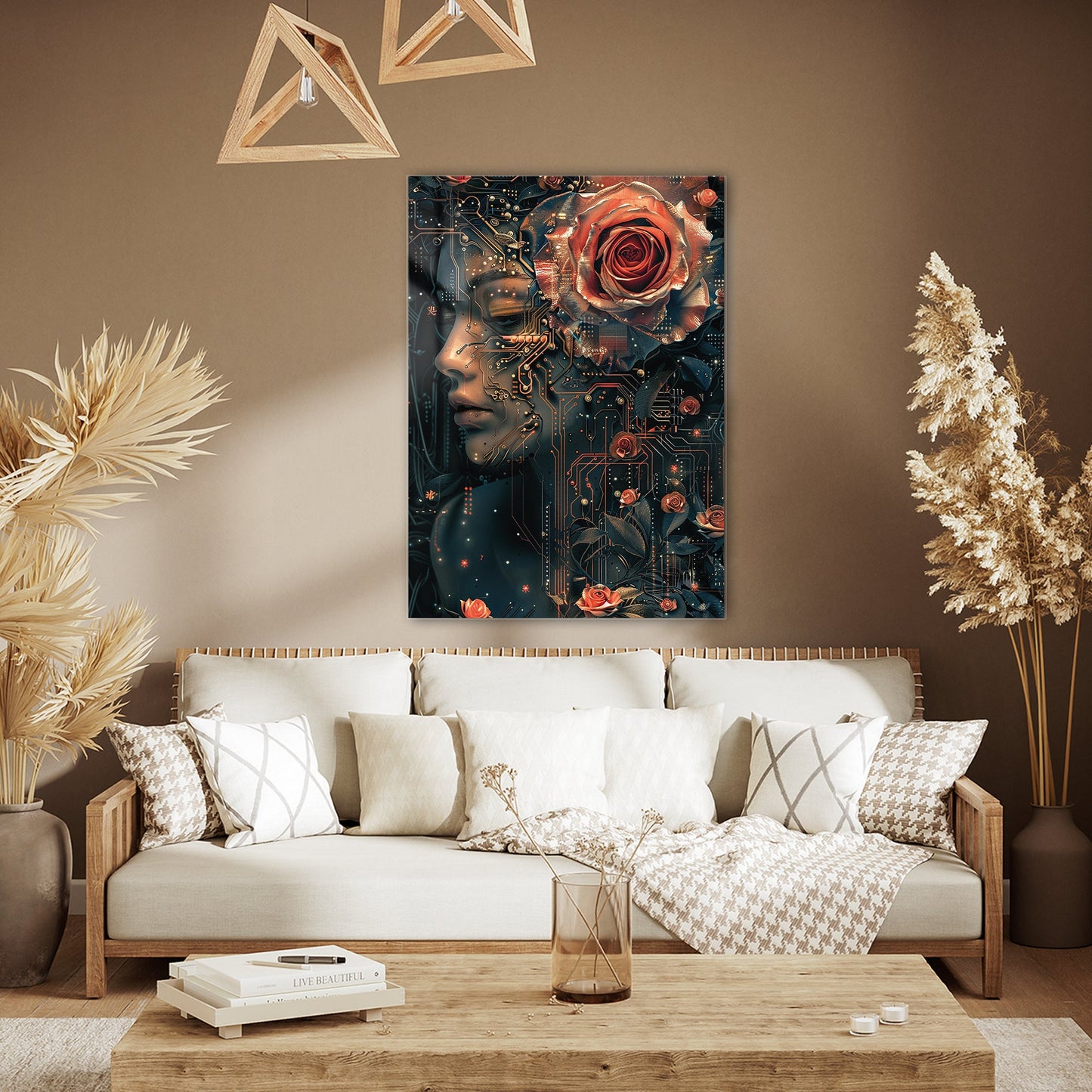 Teknolojik Aşk Cam Tablo