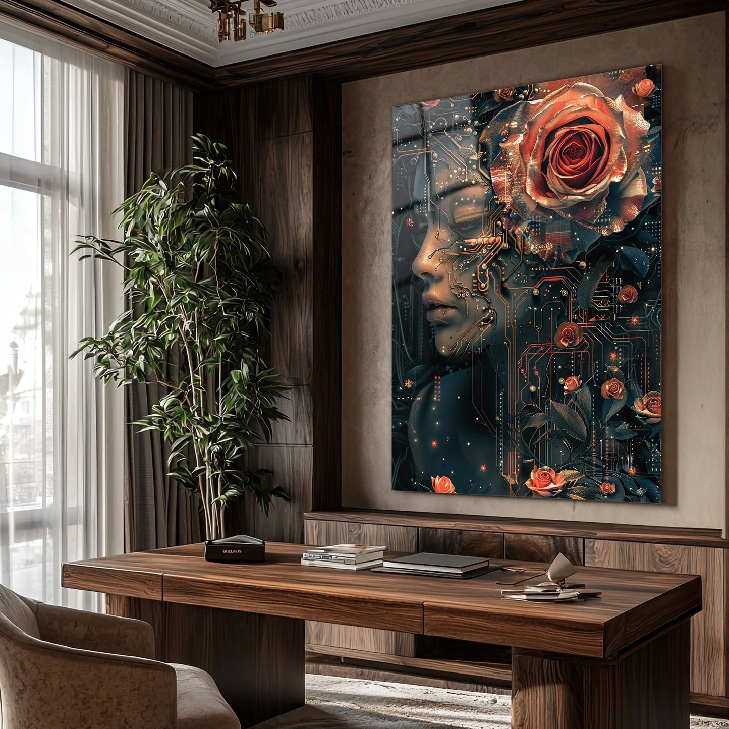 Teknolojik Aşk Cam Tablo