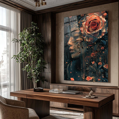 Teknolojik Aşk Cam Tablo