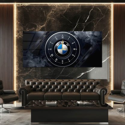 BMW Logolu Lüks Modern Cam Tablo
