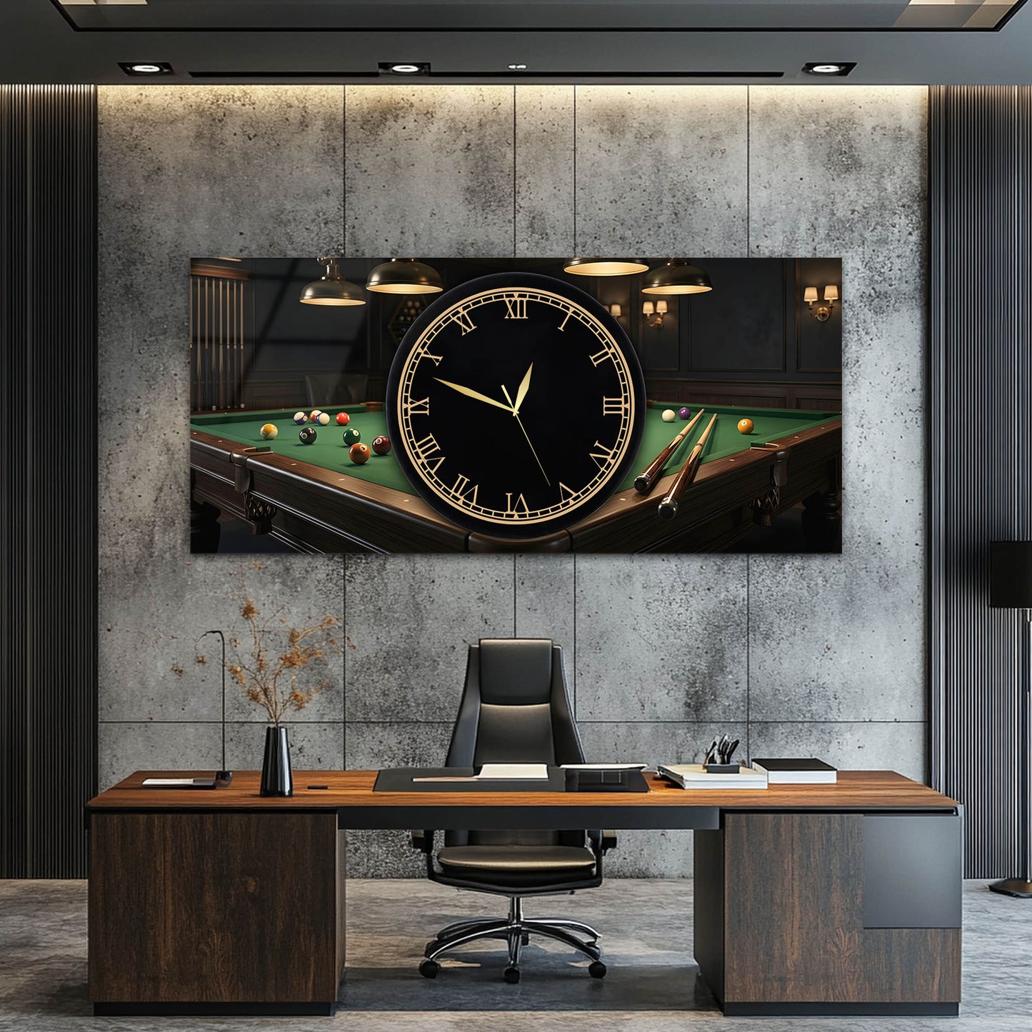 Bilardo Salonu Modern Duvar Dekorasyon Cam Tablo