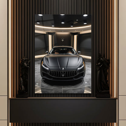 Maserati Cam Tablo – Lüks Spor Otomobil Ön Görünüm