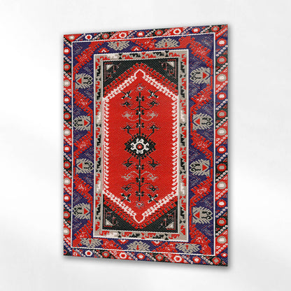Geleneksel Etnik Kilim Cam Tablo