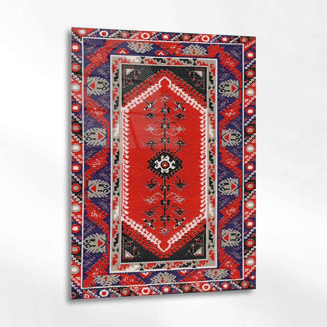 Geleneksel Etnik Kilim Cam Tablo