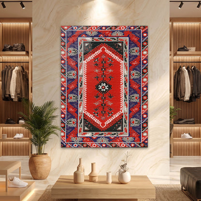 Geleneksel Etnik Kilim Cam Tablo