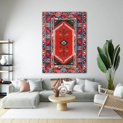 Geleneksel Etnik Kilim Cam Tablo