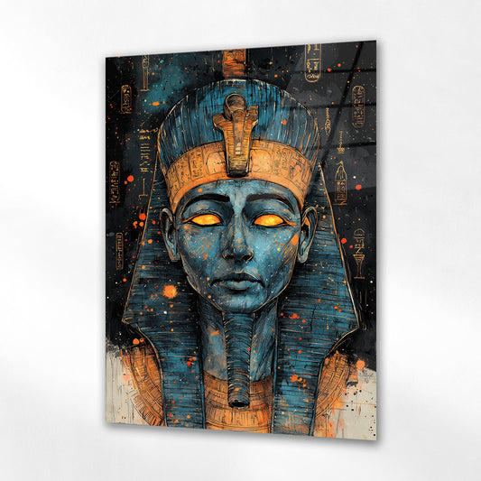 Gizemli Firavun Cam Tablo - 4 mm Temperli Cam Tablo - Ev, ofis dekorasyon