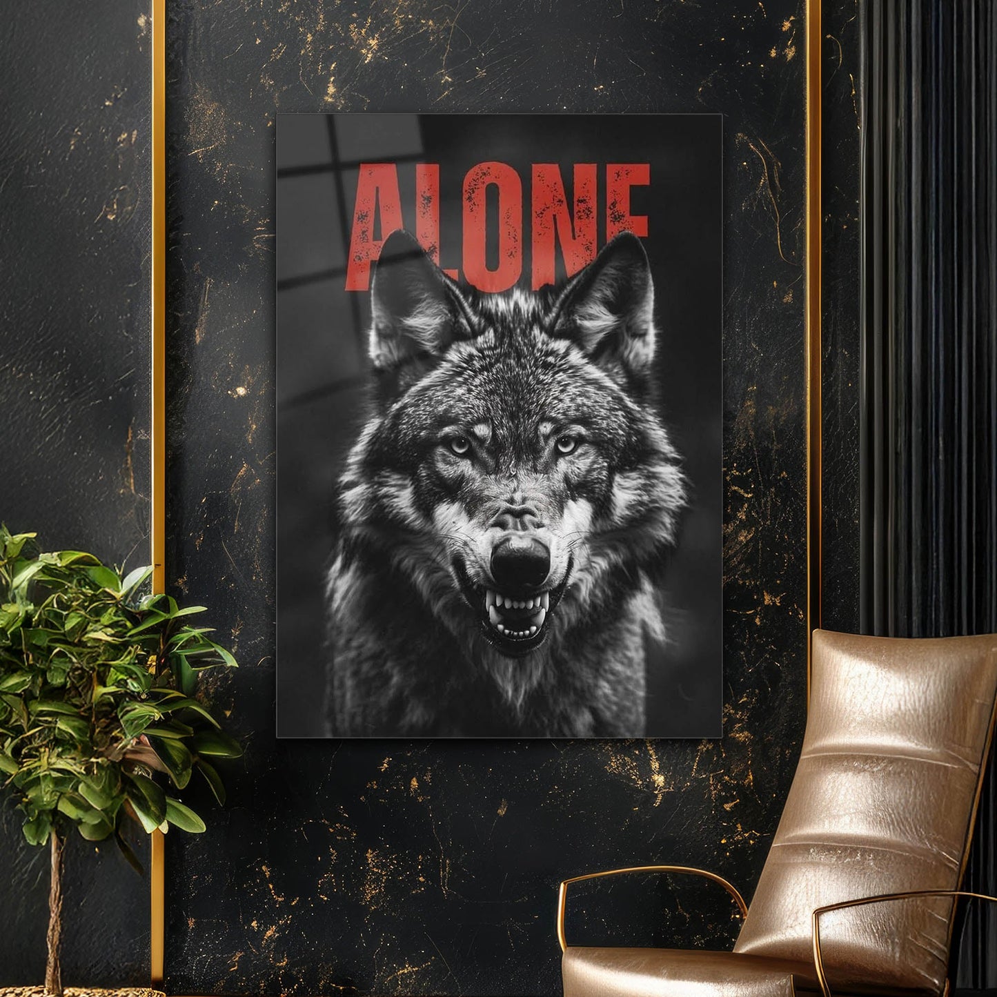 Alone Kurt Portre Cam Tablo