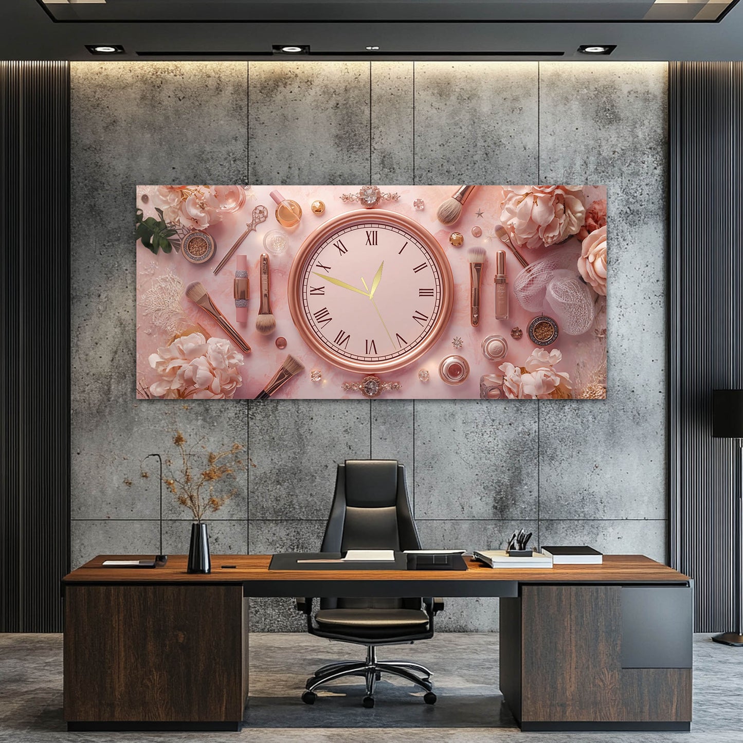 makyaj-ve-guzellik-temali-pembe-cam-saatli-tablo-4-mm