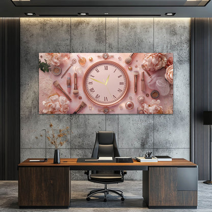 makyaj-ve-guzellik-temali-pembe-cam-saatli-tablo-4-mm