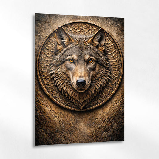 Bozkurt Kabartma Türk Sembolü Epik Cam Tablo