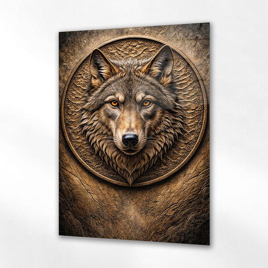 Bozkurt Kabartma Türk Sembolü Epik Cam Tablo