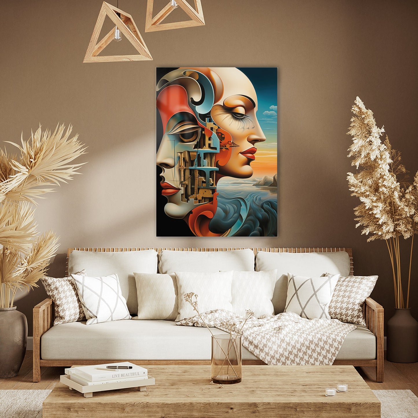 İki Yüzlü Ruh Cam Tablo - 4 mm Temperli Cam Tablo - Ev, ofis dekorasyon