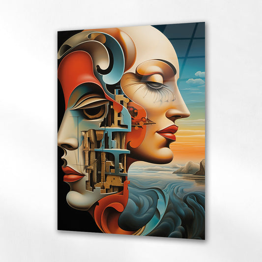 İki Yüzlü Ruh Cam Tablo - 4 mm Temperli Cam Tablo - Ev, ofis dekorasyon