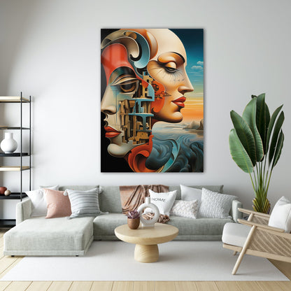 İki Yüzlü Ruh Cam Tablo - 4 mm Temperli Cam Tablo - Ev, ofis dekorasyon