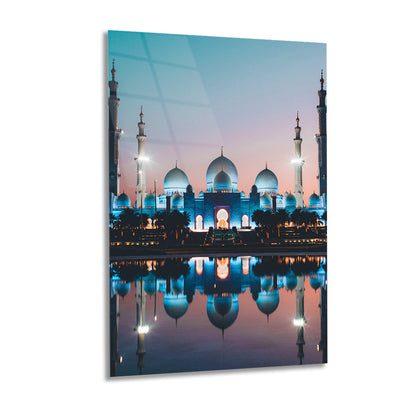 Sheikh Zayed Grand Mosque Glass Wall Painting