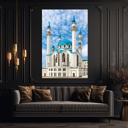 Türkiye Blue Mosque Glass Wall Painting