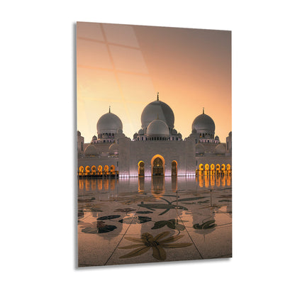 Sheikh Zayed Grand Mosque Glass Wall Painting