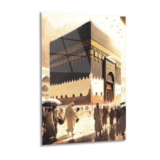 Kaaba in Saudi Arabia - The Unity Symbolism of Muslims - Glass Wall Art 