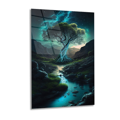 Tree Of Life Modern Wall Art, Tempered Glass Art, Glass Printing, Wall Hanging 