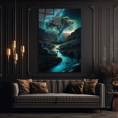 Tree Of Life Modern Wall Art, Tempered Glass Art, Glass Printing, Wall Hanging 