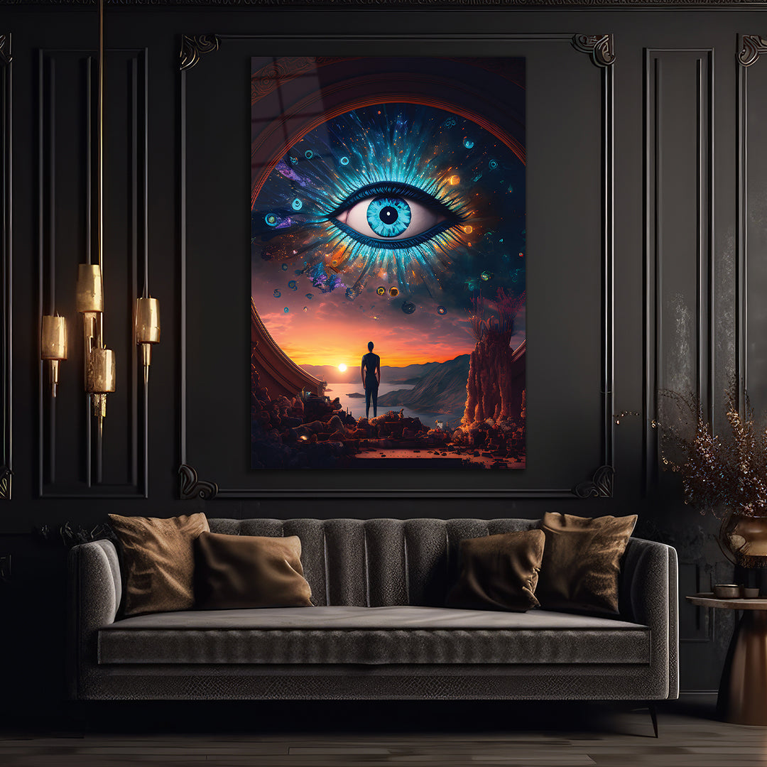 Eye Glass Wall Art, Glass Printing, Wall Decoration, Glass Wall Art 